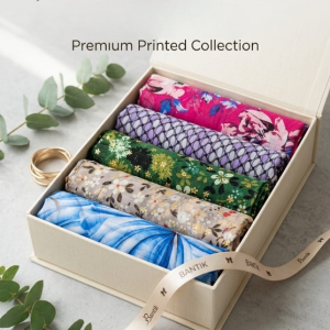5-Piece Printed Lawn Hijab Bundle with 4-in-1 Multi-Color Inner Cap  Soft Premium Lawn Scarves for Women | Random Color Mix Print
