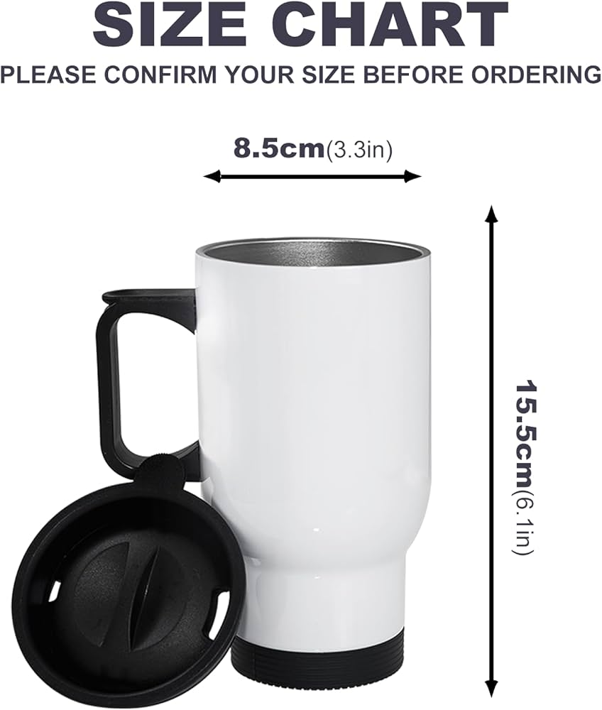 White Glossy Steel Coffee Mug 500ml Durable Stainless Steel Cup for Hot & Cold Drinks | Office, Travel & Home Use - Image 3