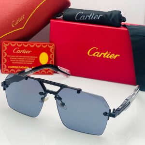 Cartier Luxury Rimless Square Sunglasses For Men And Women With Gradient UV Style Fashion Glasses