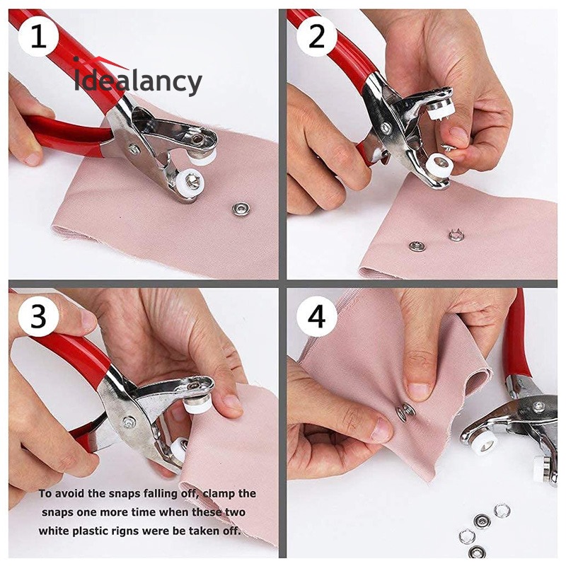 Hand Press Button Plier With 50 Tich Buttons - Image 2