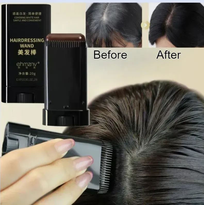 Gegemon Black Hairdressing Wand | Instant Hair Color Stick | Quick Touch-Up | Easy Application 16g - Image 3