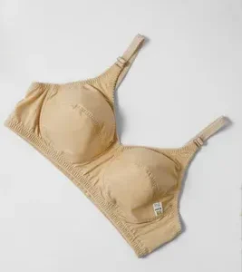 Beige Cotton Full Cup Bra Non-Padded