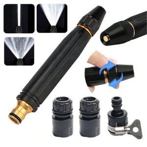 Stainless Steel High Pressure Water Spray Nozzle Durable Black Washer Nozzle