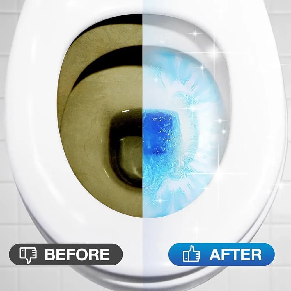 Ty-D-Bol In-Tank Blue Toilet Bowl Cleaner Tablets, Value Pack (10 Count) Cleans, Deodorizes & Provides Continuous Blue Water Every Flush - Image 3