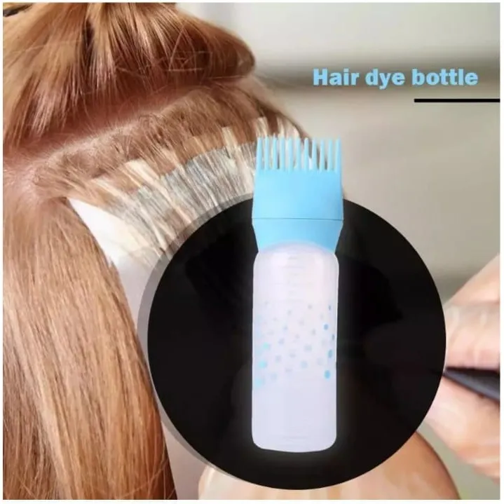 Hair Oil Comb Applicator Bottle with Graduated Scale Professional Hair Coloring, Oiling & Scalp Treatment Tool ~ Random Color (1Pc) - Image 3