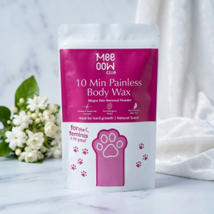 Meeoow Club 10 Min Painless Body Wax Powder  Mogra Scented Herbal Hair Removal Powder (100g)