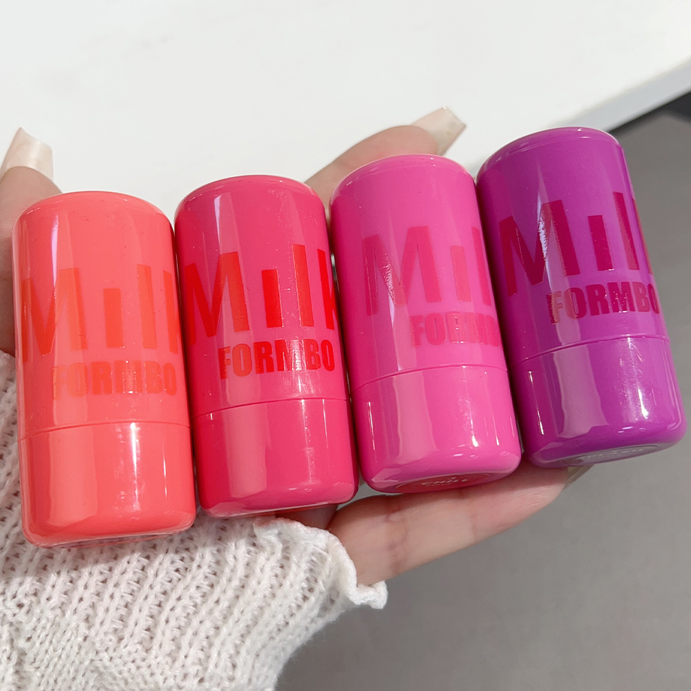 pack of 4 Cheek Lip Tinted Moistured Blush Stick Eyes Cheek Lip Brighten Cream Water Jelly Tint Stick Matte Contour Makeup - Image 5