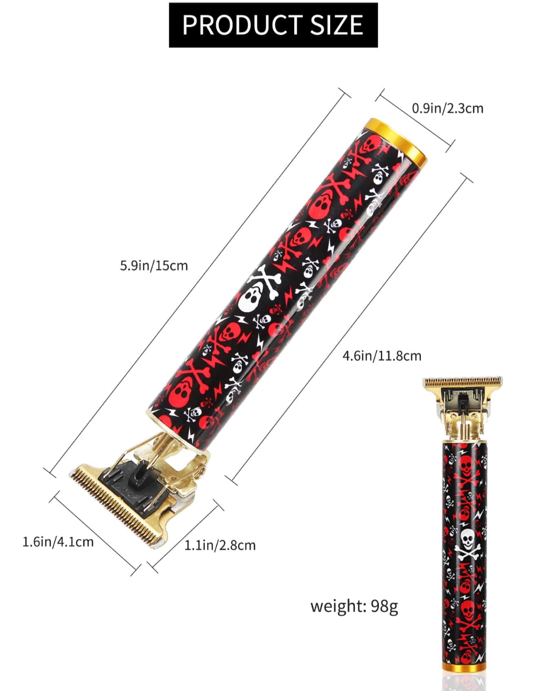 New Design Premium Hair Trimmer Rechargeable Metal Body For Men - Image 3