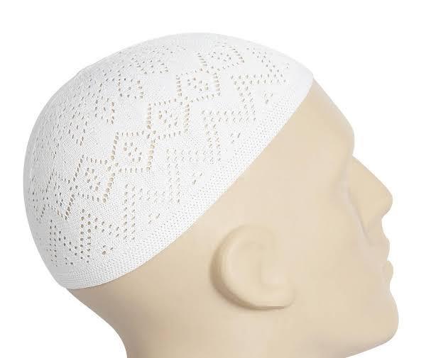 Men's Cotton Knitted Namaz Cap Pack Of 3 Comfortable And Breathable White Prayer Caps For Daily Use - Image 3