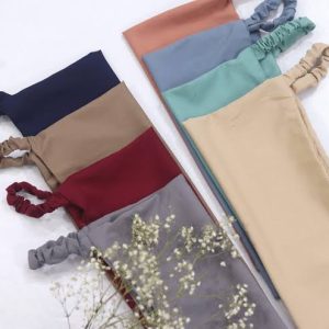 Elastic Half Niqab Bundle  Pack of 6 Premium Chiffon Face Veils for Women | Soft Breathable Daily Wear Niqab | Random Color