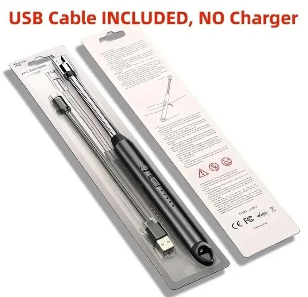 Rechargeable USB Electric Candle Lighter Windproof Flameless Plasma Arc Lighter with 360° Flexible Long Neck - Image 3