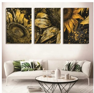 Set of 3 Wooden Wall Art Photo Tile Frames (8×11 Inches) Spiritual Wall Décor