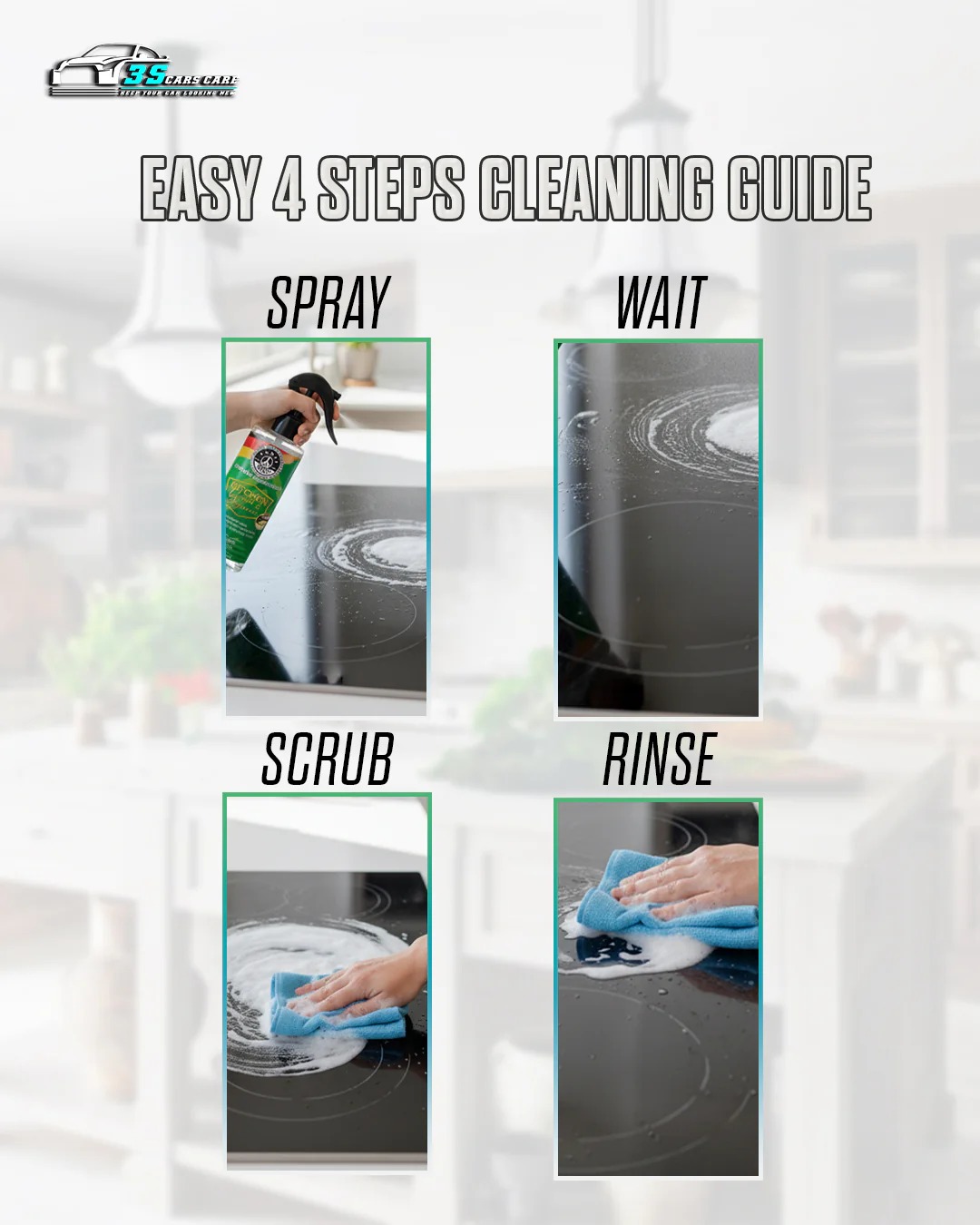 Kitchen Cleaner & Degreaser Heavy Duty, Germ-Killing & Grease-Fighting Formula | THREE GUYS - German Engineered (250) ML - Image 3