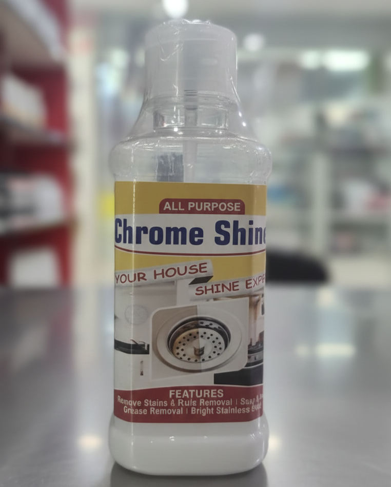 All Purpose Chrome Shine Cleaner 200ml Powerful Stain, Rust And Grease Removal For Bright And Shiny Stainless Steel Surfaces - Image 2
