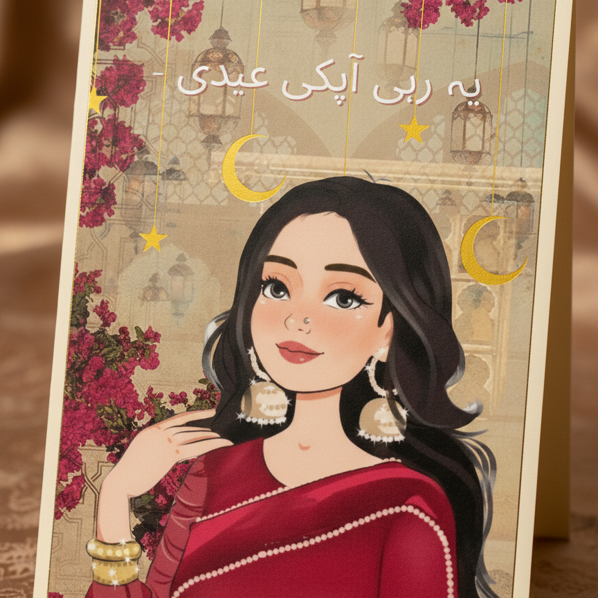 Eidi Card Pack of 9 Festive Money & Gift Giving Cards for Eid