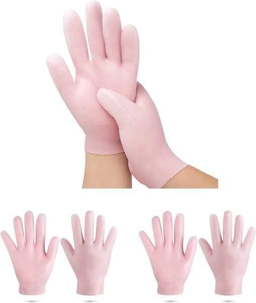 (Combo Pack - Hight Quality) Moisturizing Glove and Socks Set, Silicone Gel Spa Socks For Dry Cracked Skin & Silicone Jelly Socks Gel Moisturizing Socks Foot Care Protector - Image 5