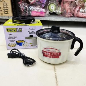 Click On 3-in-1 Multi-Functional Electric Kettle Noodle Maker, Egg Boiler & Hot Pot with Non-Stick Coating