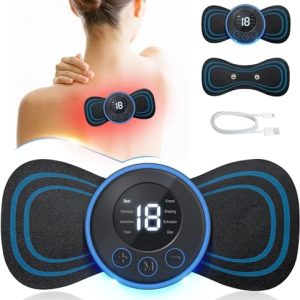Wireless EMS Mini Body Massager  Portable Butterfly Massager with 8 Modes for Blood Circulation & Pain Relief