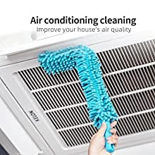 Micro Fiber Fan Duster Flexible Duster With Telescopic Stainless Steel Handle for Fan Cleaning Specially (random color) - Image 4