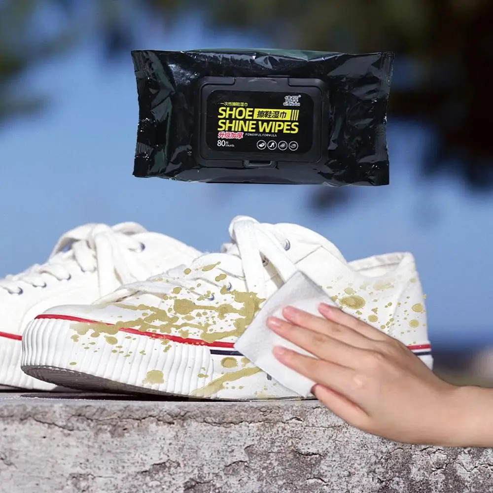 Premium Quick-Shine Shoe Cleaning Wipes (80-Count Pack) - Image 2