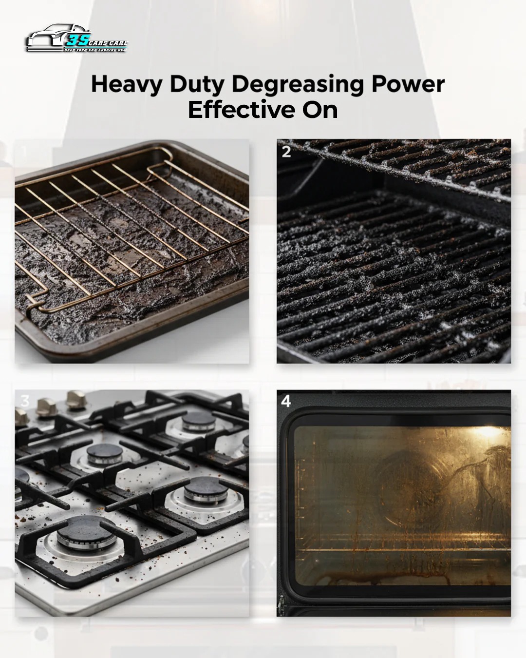Oven Cleaner Heavy-Duty Grease & Spill Remover | THREE GUYS - German Engineered (250) - Image 4