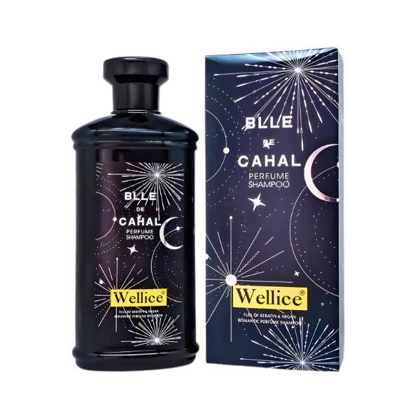 Wellice Blue De Cahal Perfume Shampoo Long-Lasting Fragrance, Deep Clean & Silky Smooth Hair Care