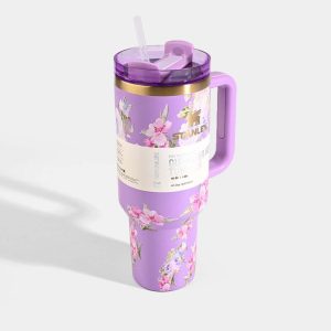 1200ml Stainless Steel Stanley Tumbler Glossy Marble Shades | Premium Vacuum Insulated Travel Mug