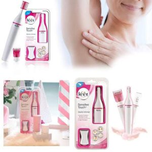 Veet Sensitive Precision Electric Beauty Styler & Trimmer Waterproof Grooming Kit for Face, Eyebrows, Underarms, and Bikini Line with Interchangeable Heads and Styling Combs