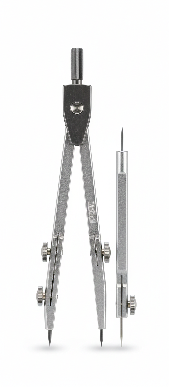 Marshal 9-Piece Mathematical Instruments Set Complete Geometry Box for Classic & Precision Drawing - Image 5