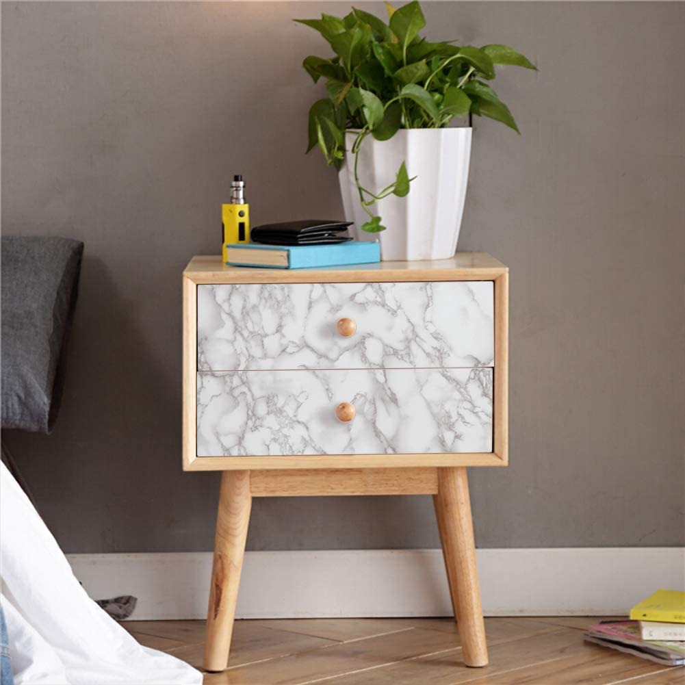 Self Adhesive White Marble Sheet For Kitchen Waterproof, Heat And Oil Resistant Wallpap er For Countertops, Cabinets, And Furniture(60x200) - Image 4