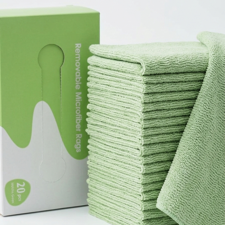 Premium Microfiber Cleaning Towel Pack of 20 Pieces Multi-Purpose Cloths for Kitchen, Car, Home & Professional Cleaning Use | Random Color