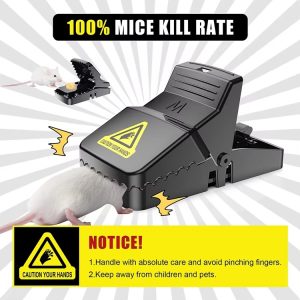Durable Mouse Trap  Reusable Rodent Catcher For Home, Kitchen, And Office Use With Strong Spring Mechanism And Easy Setup