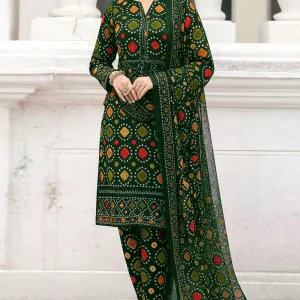 Trendy All-Over Digital Chunri Print Embroidered Lawn Dress  Unstitched 3PC Summer Collection