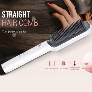 909 Hair Straightener Brush Fast Heating, Smooth Styling, And Easy-To-Use Design For Quick And Professional Hair Straightening (Random Colors)