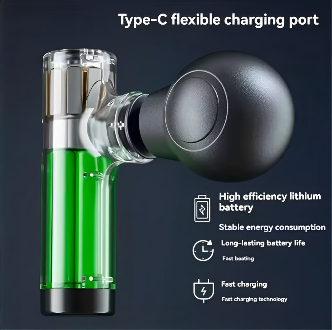 Portable Mini Massage Gun - Compact Deep Tissue Percussion Muscle Massager for Athletes, Pain Relief & Full Body Muscle Recovery - Image 2