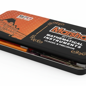 Marshal 9-Piece Mathematical Instruments Set  Complete Geometry Box for Classic & Precision Drawing
