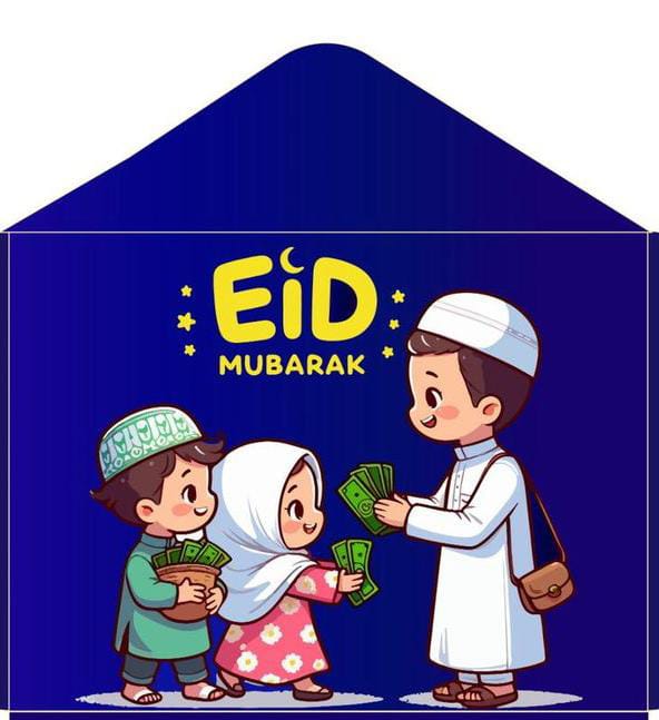 Eidi Envelope Pack of 8 Premium Festive Cash Gift Envelopes for Eid