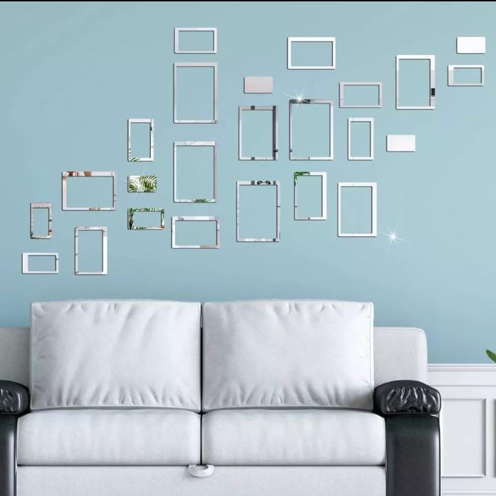 Acrylic Mirror Wall Decorations | 24 Pcs - Image 2