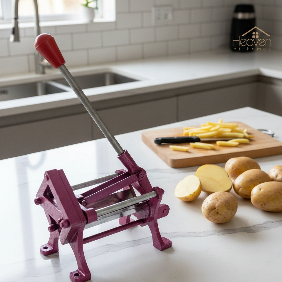 Multi-Functional Aluminium Potato Chips & French Fries Cutter Manual Heavy-Duty Potato Slicer for Home & Restaurant Use - Image 2