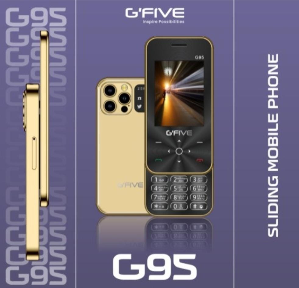 Gfive G95 Slider Mobile | 2.4 QVGA Display | Dual SIM | PTA Approved | 2000mAh Battery