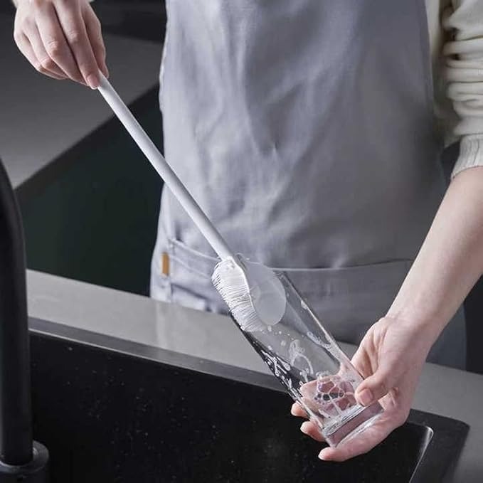 Silicone Long Handle Cleaning Brush for Deep Mug and Bottle Washing - Image 2