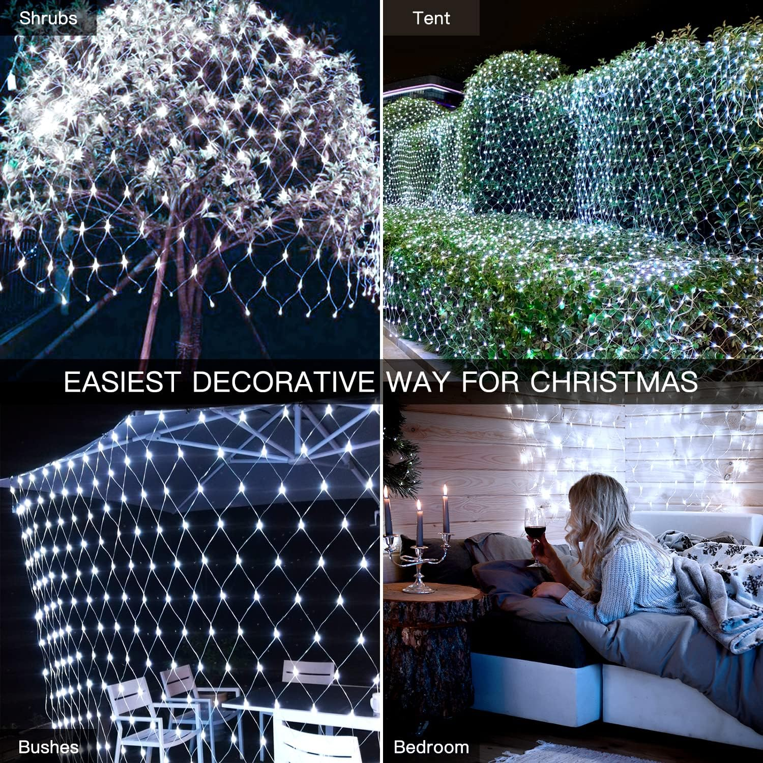 1 PC Wedding LED Net Mesh String Lights- Fairy String Lights With 88 Lights for Wedding Party Décor Outdoor & Indoor Activities - Image 4