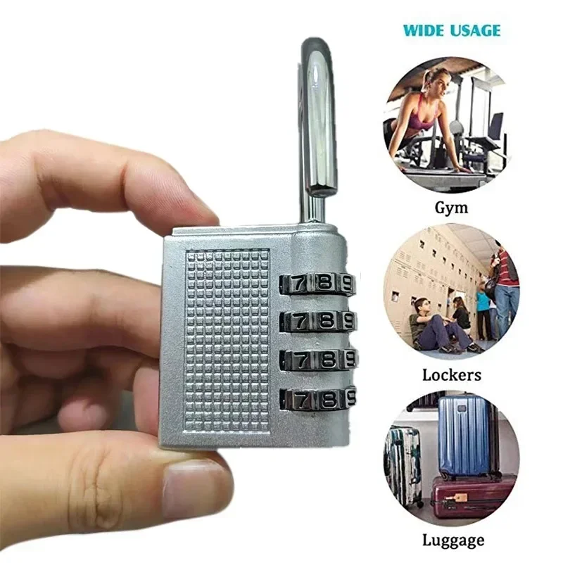 4 Dial Digit Combination Padlock Heavy Duty Weatherproof Code Resettable Changeable Lock Outdoor Use For Door Cabinet Safely 400g - Image 2