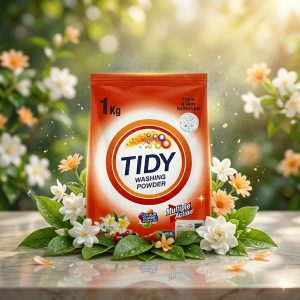 Tidy Washing Powder 1KG  100% Stain Remover & Multiple Action Formula for Machine & Hand Wash