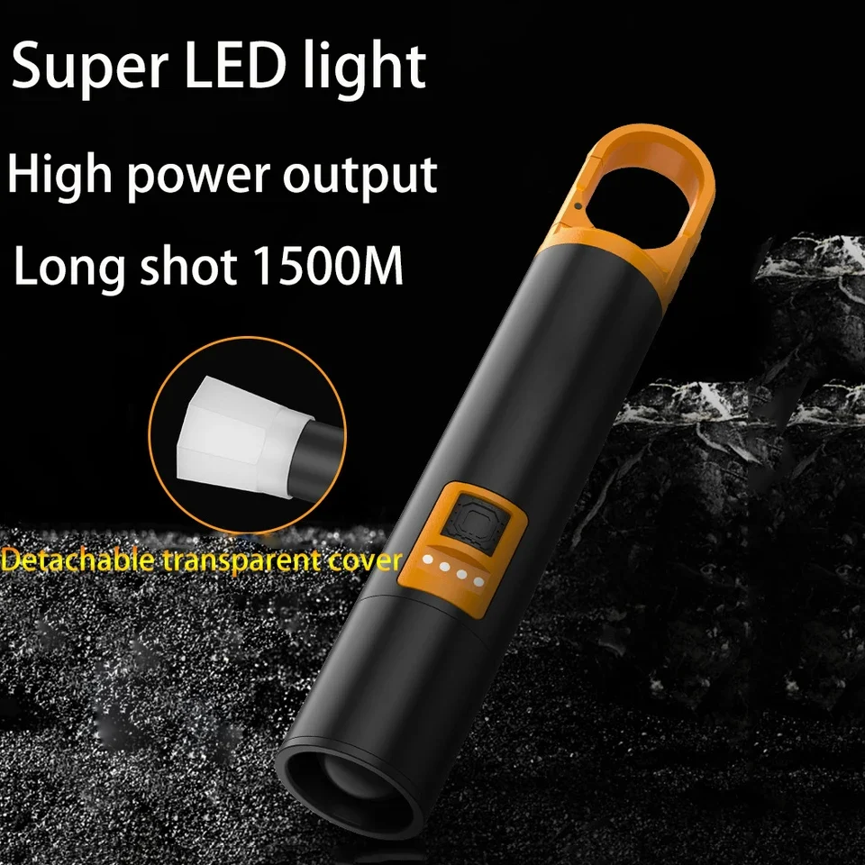 L-S18 Glare Rechargeable Type-C LED Flashlight With Power Bank USB Input/Output, Digital Display, Emergency Torch & Phone Charger for Outdoor & Home Use - Image 2