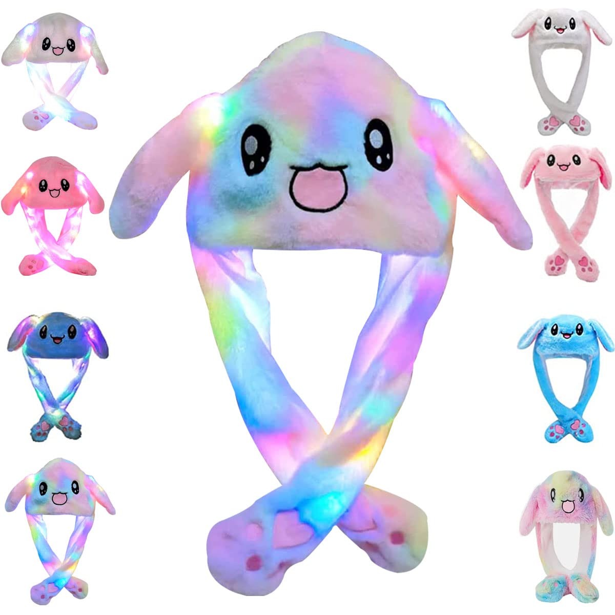 Bunny Caps: Winter Plush Ear Muffs & Ear Warmers with LED Lights (Random Colour) - Image 2