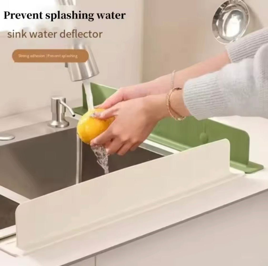 Silicone Sink Splash Guard With Suction Flexible Water Splash Stopper for Kitchen & Bathroom Faucets, Countertops & Cleaning Protection (Random Color) - Image 3