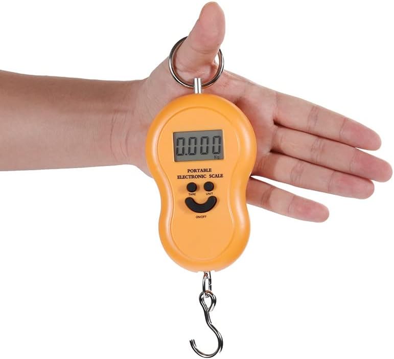 Utility Luggage Scale 50Kg Mini Digital Scale for Fishing Luggage Travel Weighting Kitchen Steelyard Hanging Electronic Hook Scale Weighing(random color) - Image 2