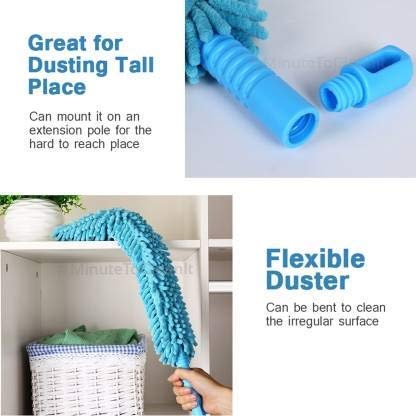 Micro Fiber Fan Duster Flexible Duster With Telescopic Stainless Steel Handle for Fan Cleaning Specially (random color) - Image 5