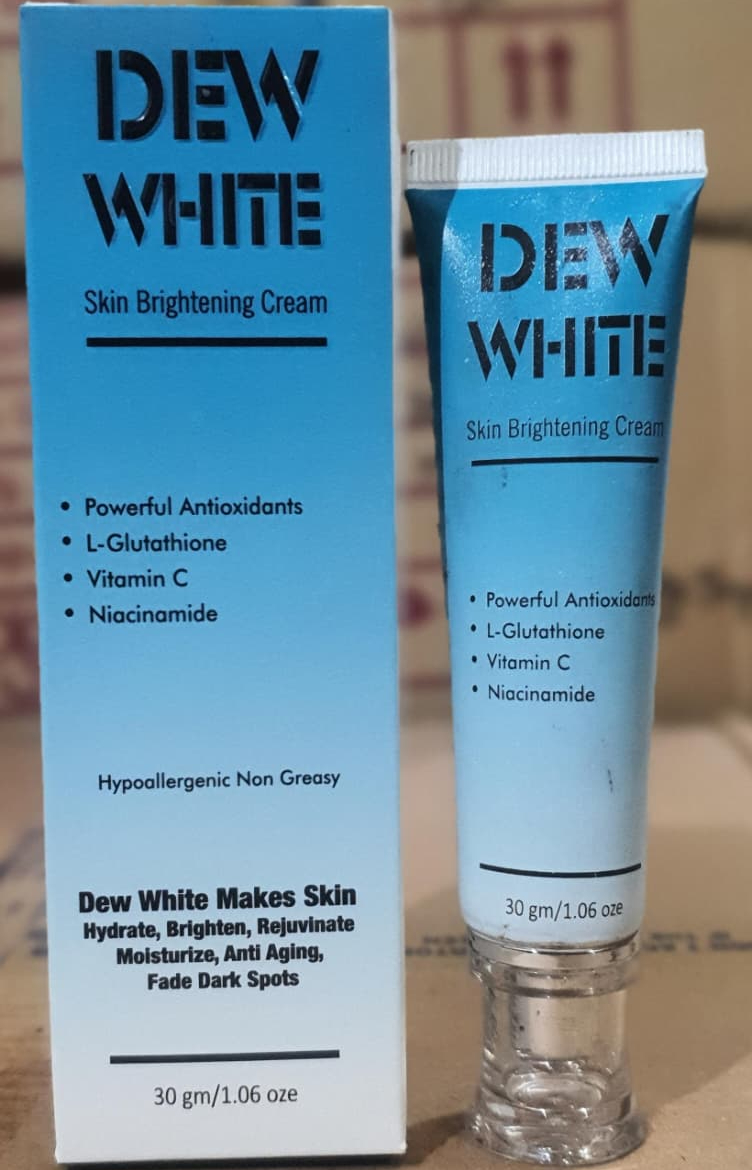 Dew White Skin Brightening Cream Gentle Formula Improves Skin Tone Reduces Dullness Provides Radiant Glow And Smooth Texture For Daily Use - 30g - Image 4